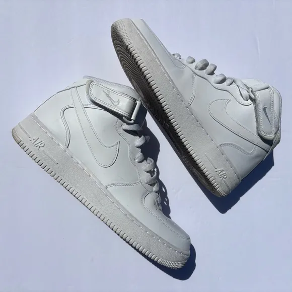 Nike Air Force 1 Mid '07 Shoes Triple White CW2289-111 Men's Size 10