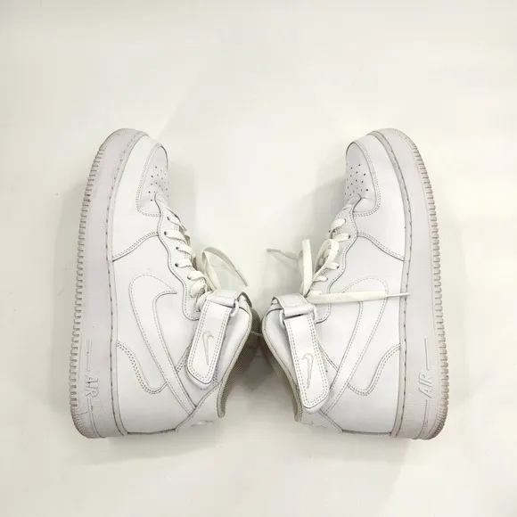 Nike Air Force 1 Mid White Shoes Men Size 13 Leather Trainer 315123-111