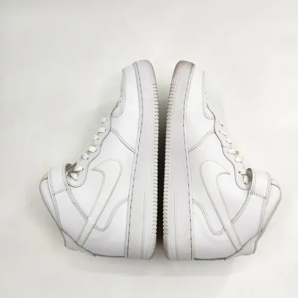 Nike Air Force 1 Mid White Shoes Men Size 13 Leather Trainer 315123-111
