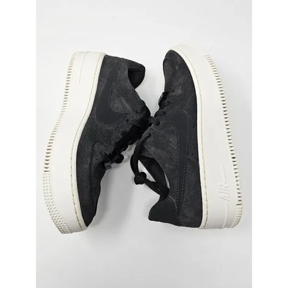 Nike Air Force 1 Sage‎ Low Platform Women's Shoes Gray Suede AR5339-001 Size 9