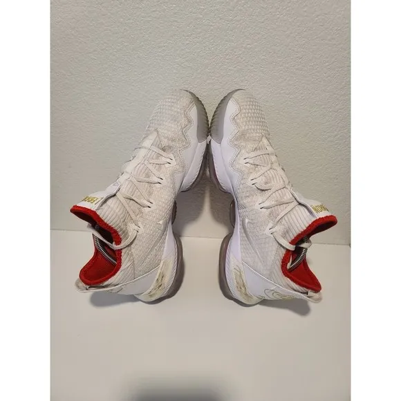 Nike Air LeBron 16 XVI Low Draft Day Shoes Mens Sz 10.5 Red/ White C12668-100