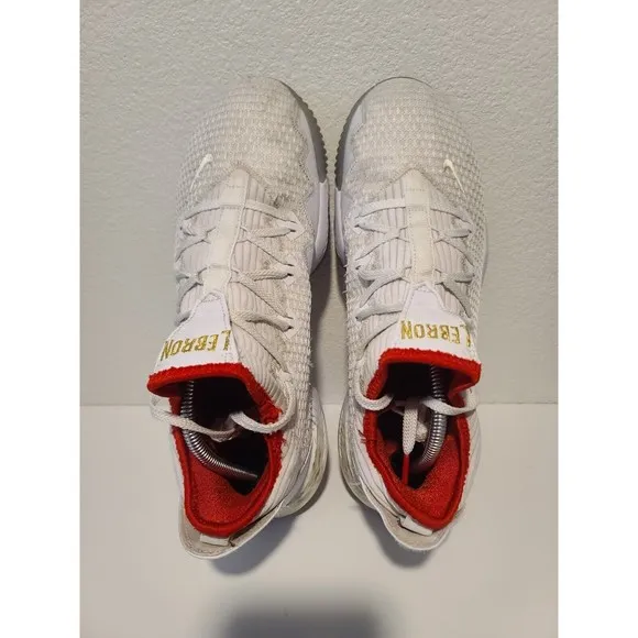 Nike Air LeBron 16 XVI Low Draft Day Shoes Mens Sz 10.5 Red/ White C12668-100