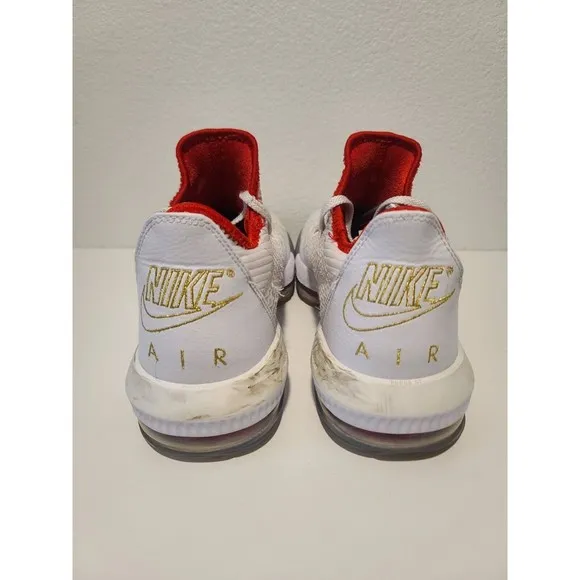 Nike Air LeBron 16 XVI Low Draft Day Shoes Mens Sz 10.5 Red/ White C12668-100