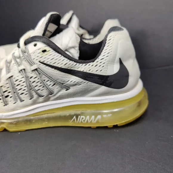 Nike Air Max 2015 Women's Running Shoes White Black Sanddrift Sneakers Size 8.5