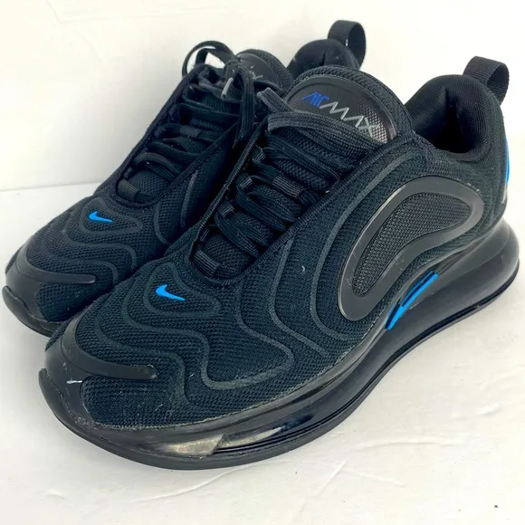 Nike Air Max‎ 720 Just Do It Black &amp; Blue  (GS) Youth size 4.5