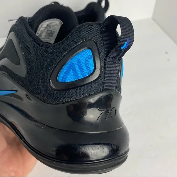 Nike Air Max‎ 720 Just Do It Black &amp; Blue  (GS) Youth size 4.5