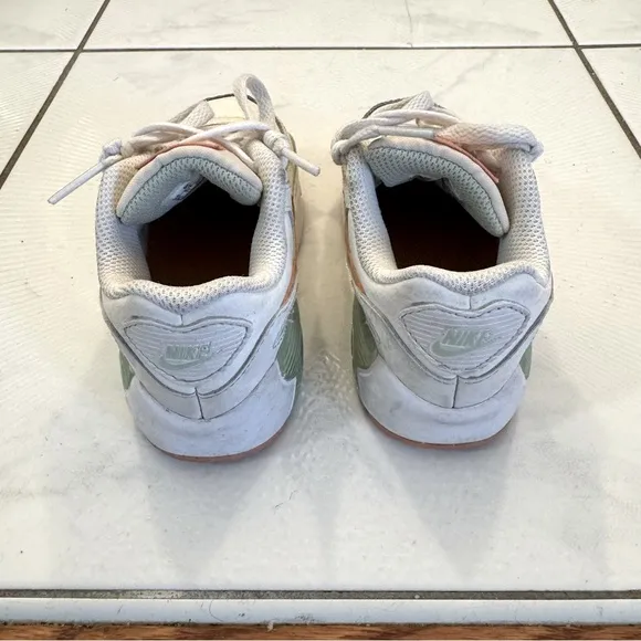 Nike Air Max 90 Leather Little Kids’ Shoes Pale Ivory/ Phantom/Honeydew/Amber