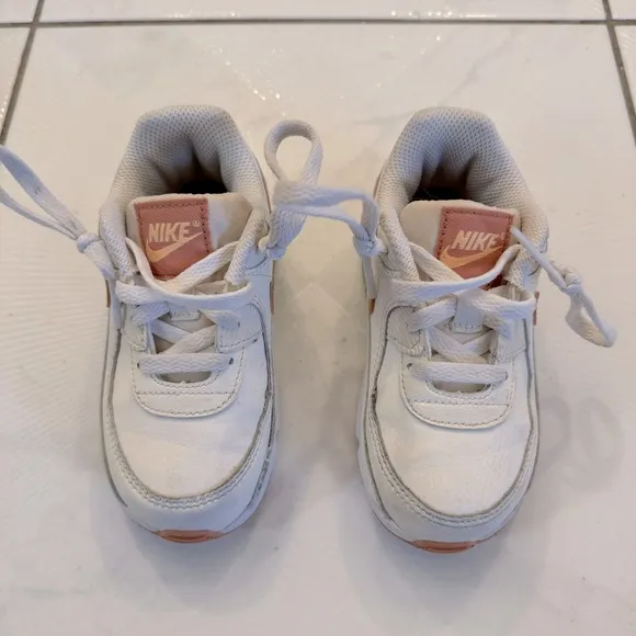 Nike Air Max 90 Leather Little Kids’ Shoes Pale Ivory/ Phantom/Honeydew/Amber