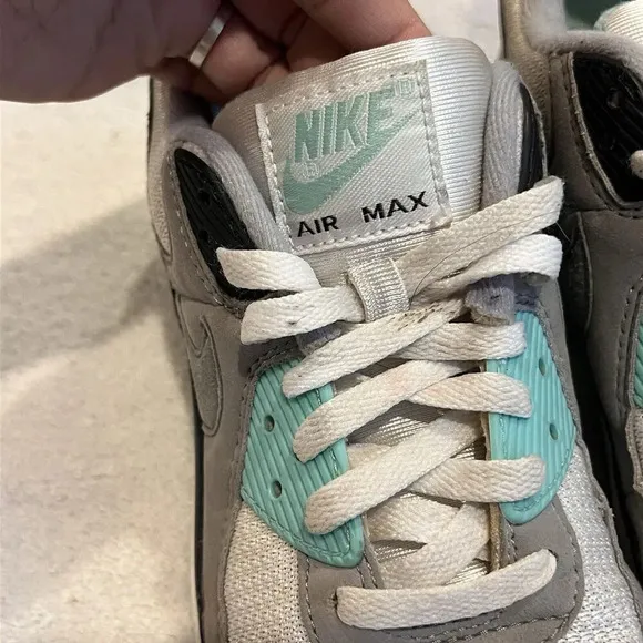 Nike Air Max 90 Turquoise White Gray Shoes Sneakers CD0881-100 US 8 EU 41 Shoes