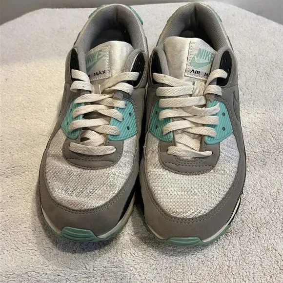 Nike Air Max 90 Turquoise White Gray Shoes Sneakers CD0881-100 US 8 EU 41 Shoes