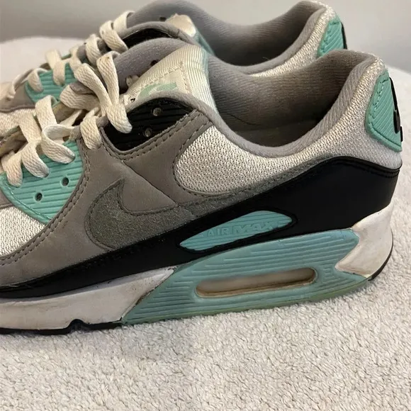Nike Air Max 90 Turquoise White Gray Shoes Sneakers CD0881-100 US 8 EU 41 Shoes