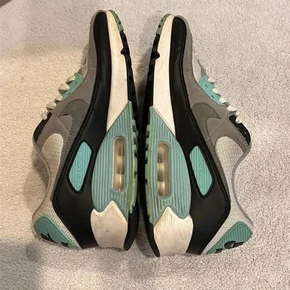 Nike Air Max 90 Turquoise White Gray Shoes Sneakers CD0881-100 US 8 EU 41 Shoes