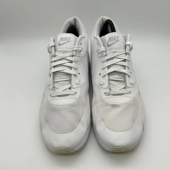 Nike Air Max 90 Ultra‎ Moire Shoes Mens Sz 13 White Athletic Sneakers 875695-101