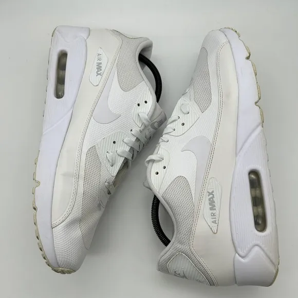 Nike Air Max 90 Ultra‎ Moire Shoes Mens Sz 13 White Athletic Sneakers 875695-101