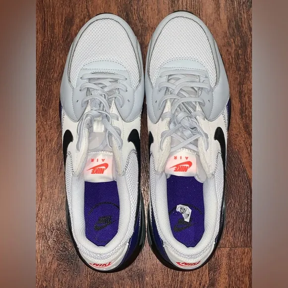 Nike Air Max Men's Shoes - White, Black, and Blue