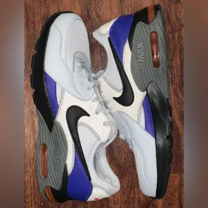 Nike Air Max Men's Shoes - White, Black, and Blue