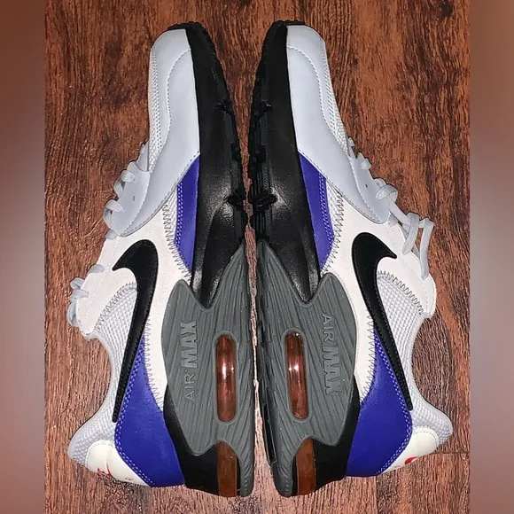 Nike Air Max Men's Shoes - White, Black, and Blue