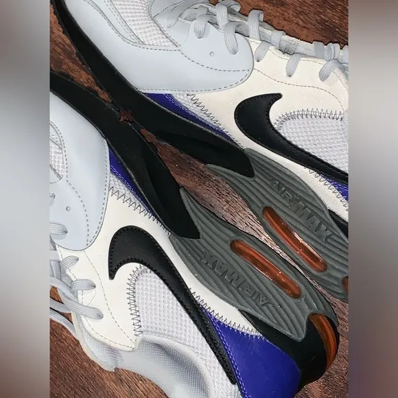 Nike Air Max Men's Shoes - White, Black, and Blue