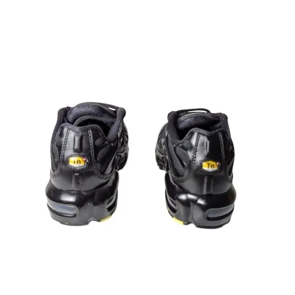 Nike Air Max Plus 'Triple Black&quot; Running Shoes Size 7Y/W8.5