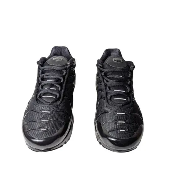 Nike Air Max Plus 'Triple Black&quot; Running Shoes Size 7Y/W8.5