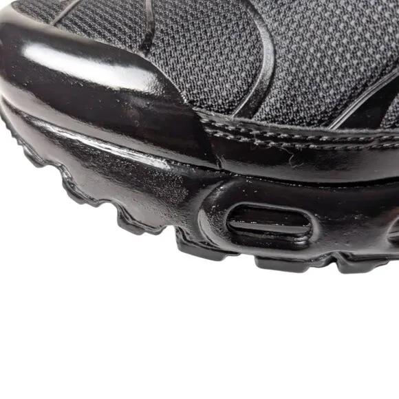 Nike Air Max Plus 'Triple Black&quot; Running Shoes Size 7Y/W8.5