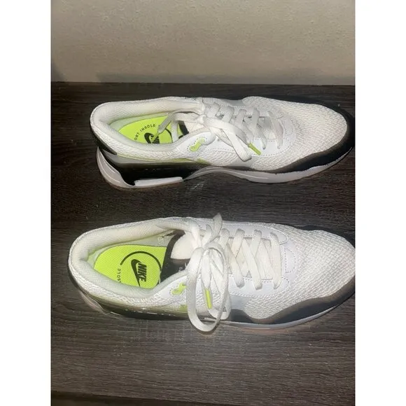 Nike Air Max System White/Black/Volt Athletic Running Shoes Men’s Size 10