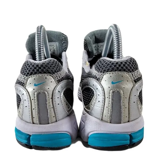 Nike Air Pegasus 26 Bowerman Womens 7 Shoes Metallic Silver Blue 365745-003