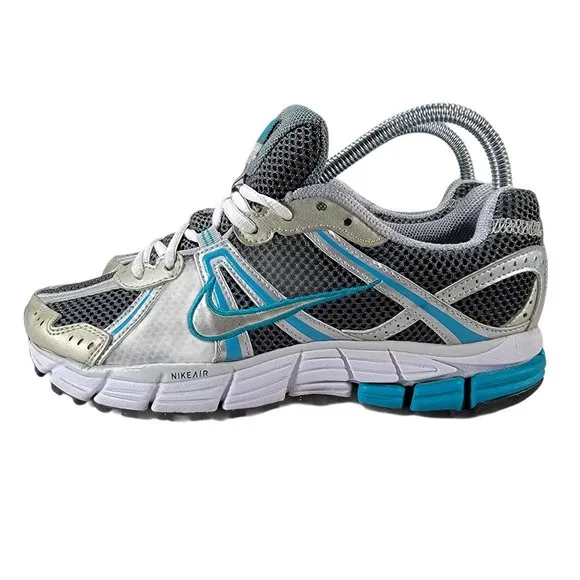 Nike Air Pegasus 26 Bowerman Womens 7 Shoes Metallic Silver Blue 365745-003