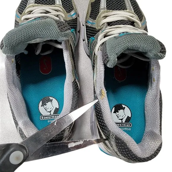 Nike Air Pegasus 26 Bowerman Womens 7 Shoes Metallic Silver Blue 365745-003