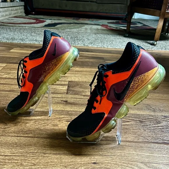 Nike Air VaporMax CS Total Crimson 2017 Men's Size 14 Black/Orange Running Shoes