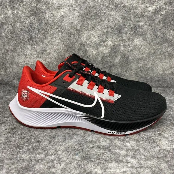 Nike Air Zoom Pegasus Georgia Bulldogs Running Shoes Mens 9 Black Red DJ0828-001