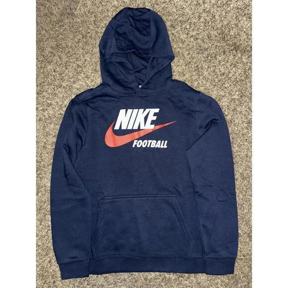 Nike Big Kids (Boy’s) Club Football Fleece Pullover Navy Hoodie