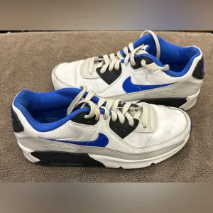 Nike big kids White and Blue Sneakers