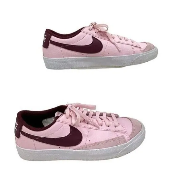 Nike Blazer Low 77 Pink Foam Dark Beetroot (GS)Big Kids Sneakers Shoes Size 6.5Y
