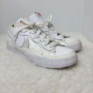 Nike Blazer × Sacai Men's Sneaker Size 10 Low Top Patent Leather DM6443-100 Shoe