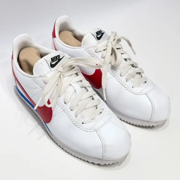 Nike Cortez Red White &amp; Blue Running Shoes Sneakers Forest Gump Women’s Size 7.5
