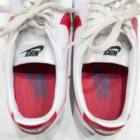 Nike Cortez Red White &amp; Blue Running Shoes Sneakers Forest Gump Women’s Size 7.5
