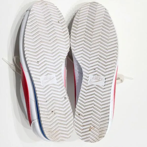 Nike Cortez Red White &amp; Blue Running Shoes Sneakers Forest Gump Women’s Size 7.5