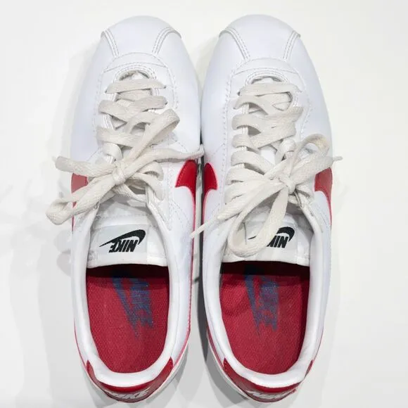 Nike Cortez Red White &amp; Blue Running Shoes Sneakers Forest Gump Women’s Size 7.5
