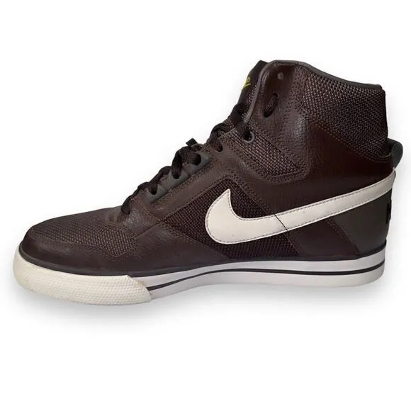 Nike Delta Force High AC Basketball Shoes Brown / White 370424-211 Men's 11