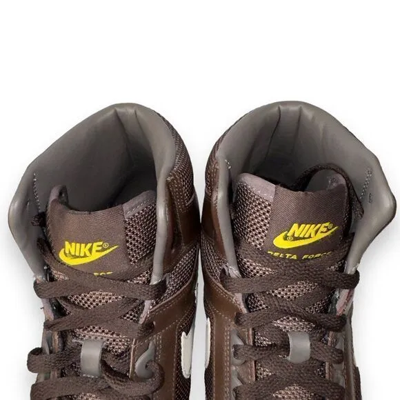Nike Delta Force High AC Basketball Shoes Brown / White 370424-211 Men's 11