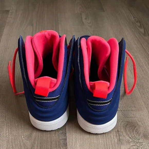 Nike Dunk Free High 2013 Men's Leather Basketball Shoes Royal Blue/Atomic Red 9