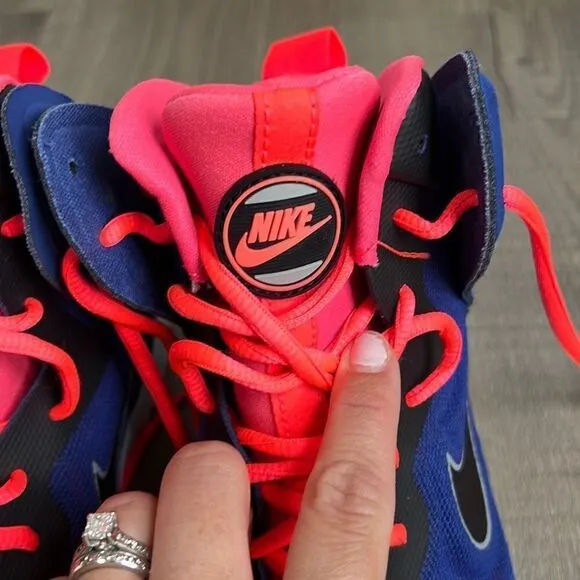 Nike Dunk Free High 2013 Men's Leather Basketball Shoes Royal Blue/Atomic Red 9