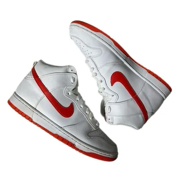 Nike Dunk High Retro White Picante Red DV0828-100 Shoes Men's Size 9.5