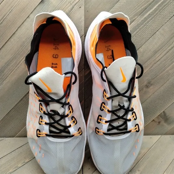 Nike EXP-X14 SE 'Just Do It' Running Shoes Mens Size 12 Off-White Orange Sneaker