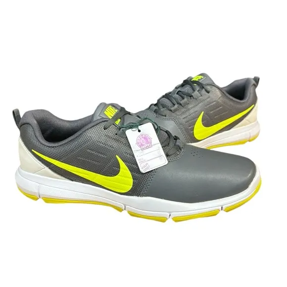 Nike Explorer CTRL #704694-009 Dark Grey/Volt/White Men's Golf Shoes Size 9 New