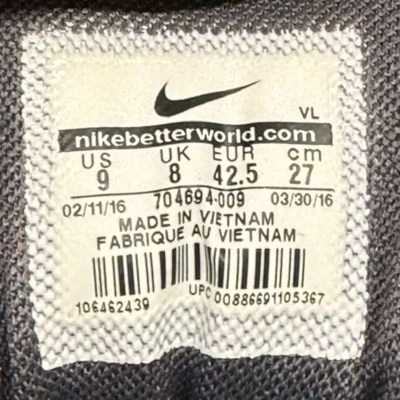 Nike Explorer CTRL #704694-009 Dark Grey/Volt/White Men's Golf Shoes Size 9 New