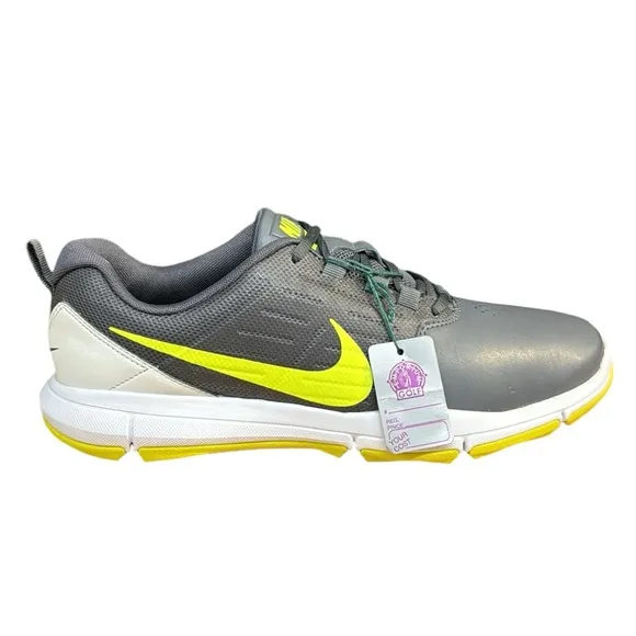 Nike Explorer CTRL #704694-009 Dark Grey/Volt/White Men's Golf Shoes Size 9 New