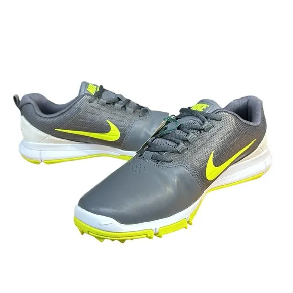 Nike Explorer CTRL #704694-009 Dark Grey/Volt/White Men's Golf Shoes Size 9 New