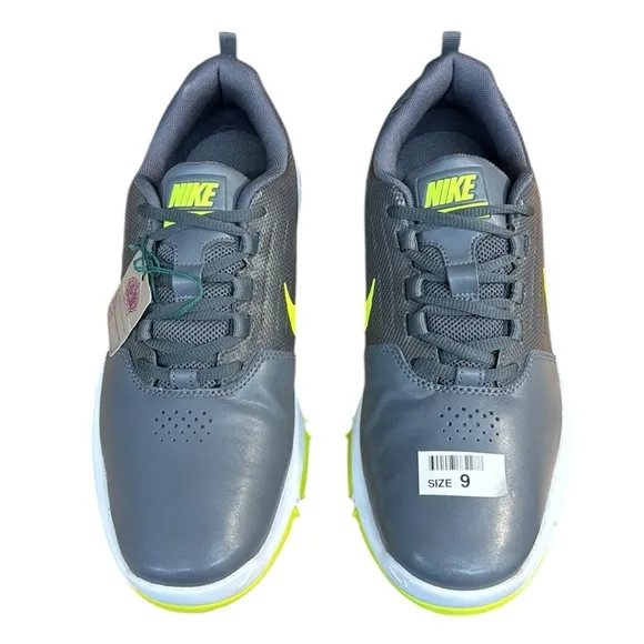 Nike Explorer CTRL #704694-009 Dark Grey/Volt/White Men's Golf Shoes Size 9 New